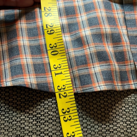 JoS A BANK Plaid Shirt with Orange and‎ Gray Pattern Mens size XL - Picture 5 of 10